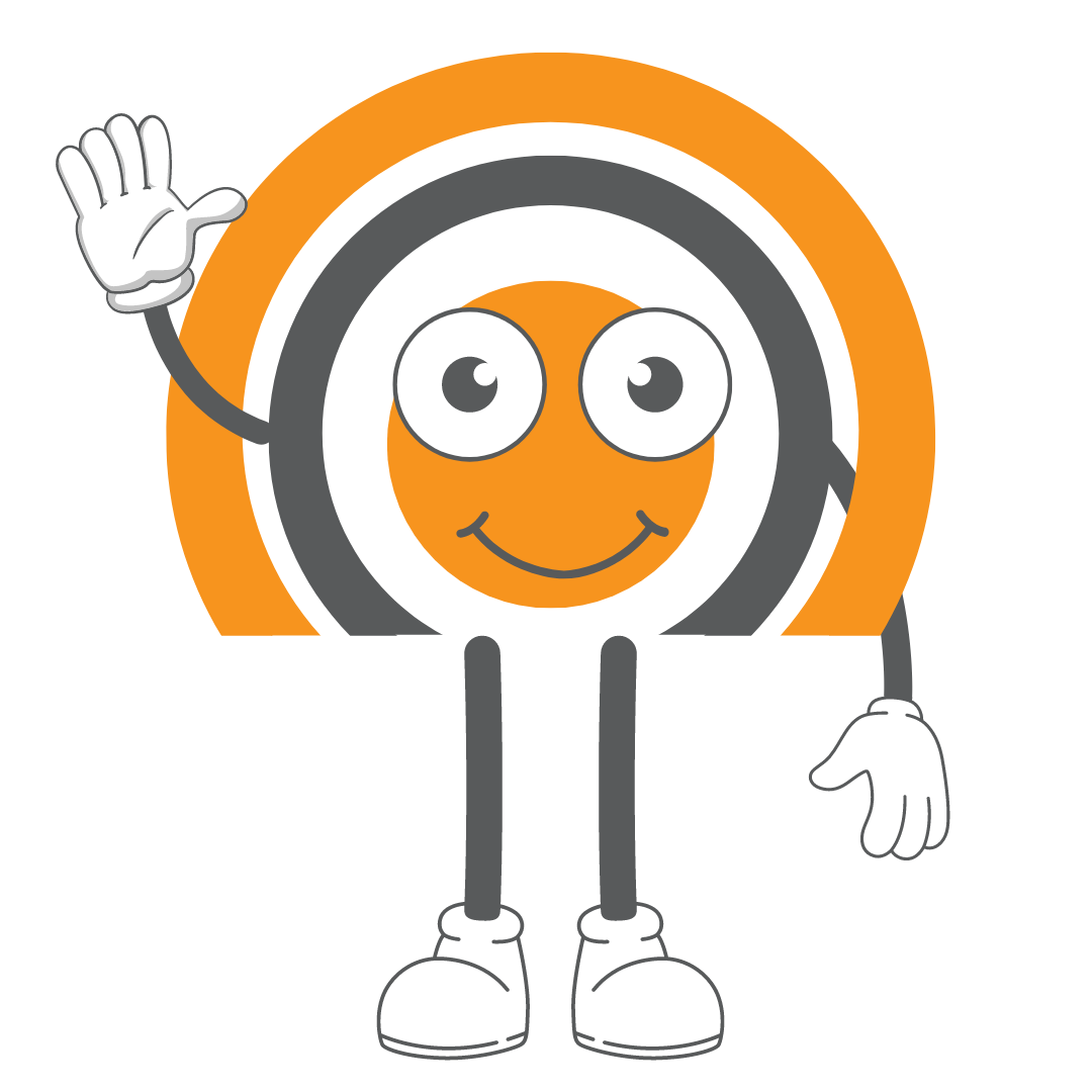 CRISP Wireless internet mascot waving